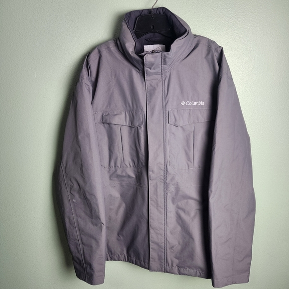 Columbia Dr. Downpour Omni-Tech Waterproof Jacket Gray Men's Size XL - Picture 3 of 12